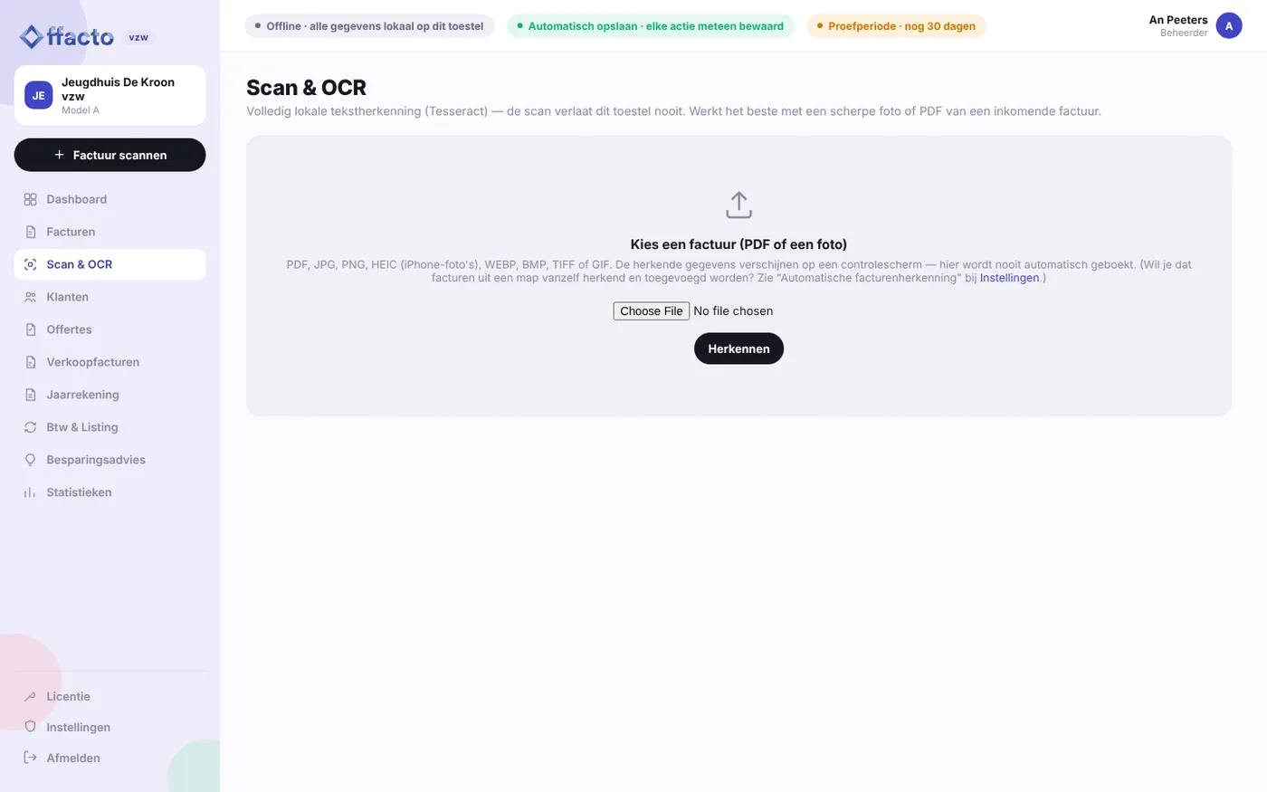 Offacto vzw – Scan en tekstherkenning